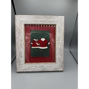 Framed Felt Christmas Wall Art – Santa & Mrs Claus Outfits Shadow Box 11x13